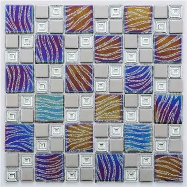 Fioletowa szklana mozaika Backsplash